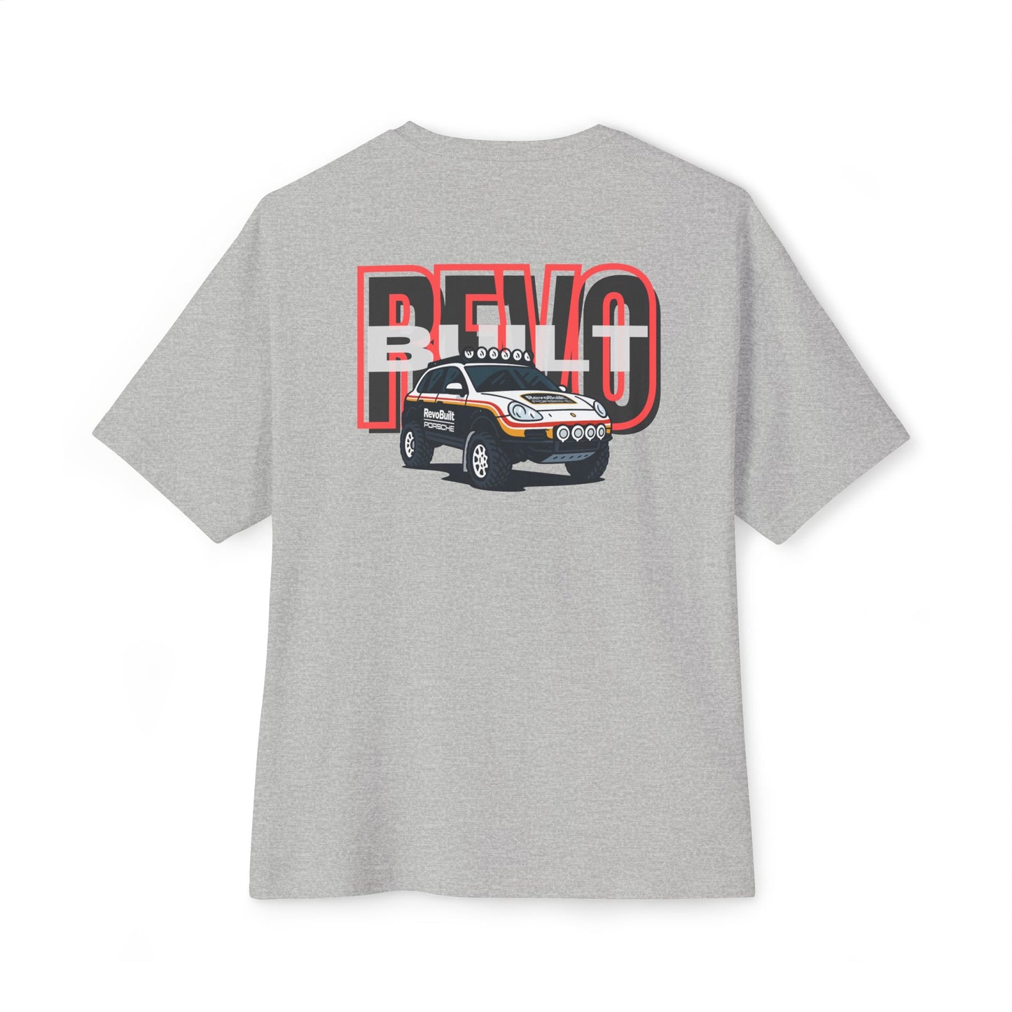 Retro-Inspired Oversized Boxy Tee | REVOBUILT 955 TAN/GREY
