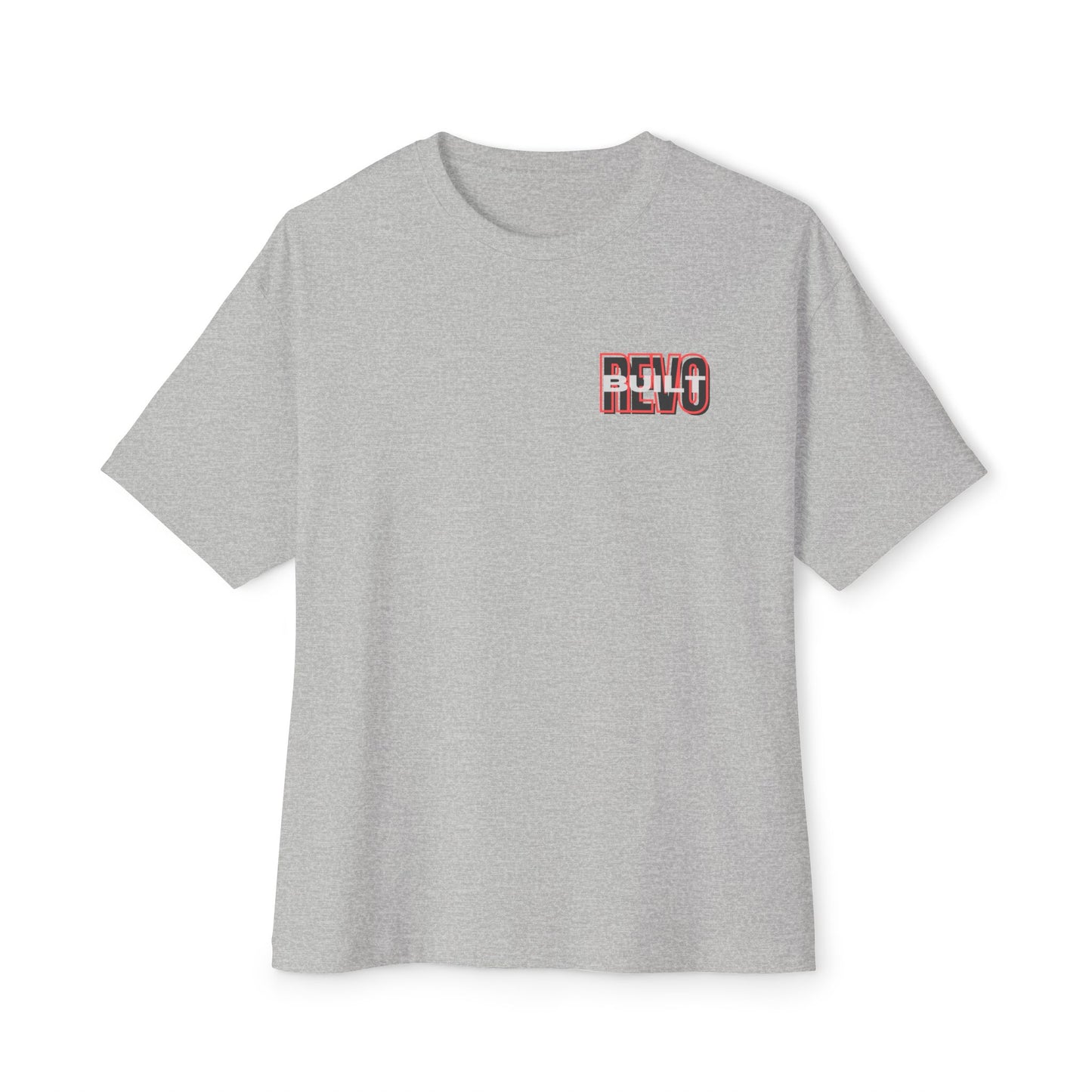Retro-Inspired Oversized Boxy Tee | REVOBUILT 955 TAN/GREY